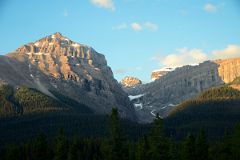 08 Mount Niblock and Popes Peak At Sunrise From Trans Canada Highway Just After Leaving Lake Louise For Yoho.jpg
